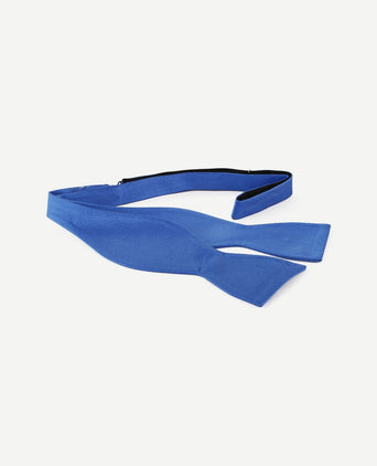 Zelfstrikker zijde midden blauw f05