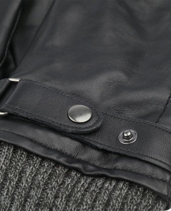 Handschoen nappa leer zwart