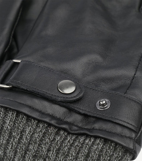 Handschoen nappa leer zwart