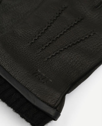 Handschoen leer zwart