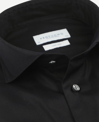 Twill overhemd zwart