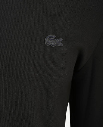 Longsleeve poloshirt piqué zwart