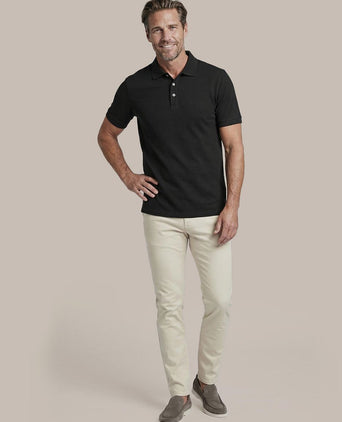 Boris liquid poloshirt zwart