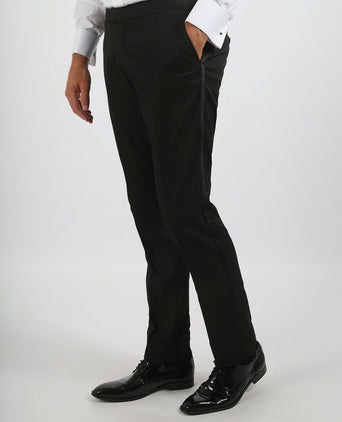 Rokkostuum broek wol blend zwart