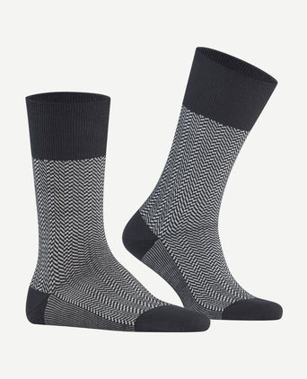 Airport herringstripe sok zwart