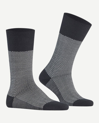 Falke airport herringstripe sok zwart