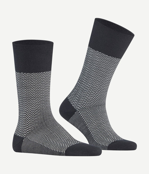 Falke airport herringstripe sok zwart