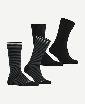 Everyday (2-pack) strepen zwart