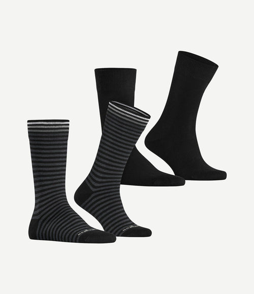 Everyday (2-pack) strepen zwart