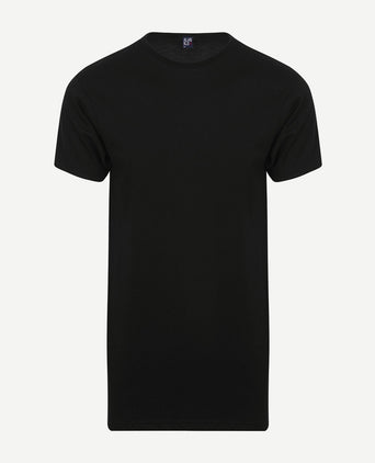 Derby extra lang t-shirt zwart (2-pack)