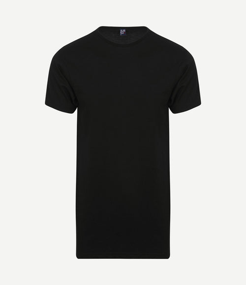 Derby extra lang t-shirt zwart (2-pack)
