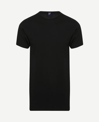 Derby extra lang t-shirt zwart (2-pack)