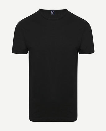 Derby o-hals t-shirt zwart (2-pack)