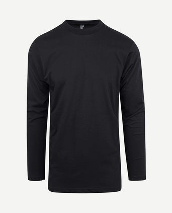T-shirt Virginia zwart longsleeve (2-pack)