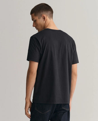 T-shirt shield logo zwart