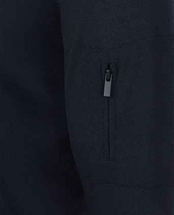 Suitable trui cooldry knit turtleneck donkerblauw | Slim-fit