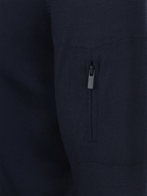 Suitable trui cooldry knit turtleneck donkerblauw | Slim-fit