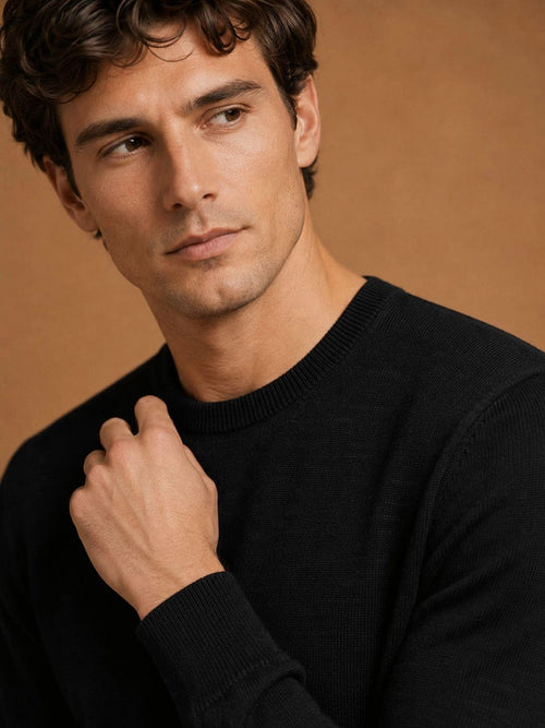The john pullover merino zwart