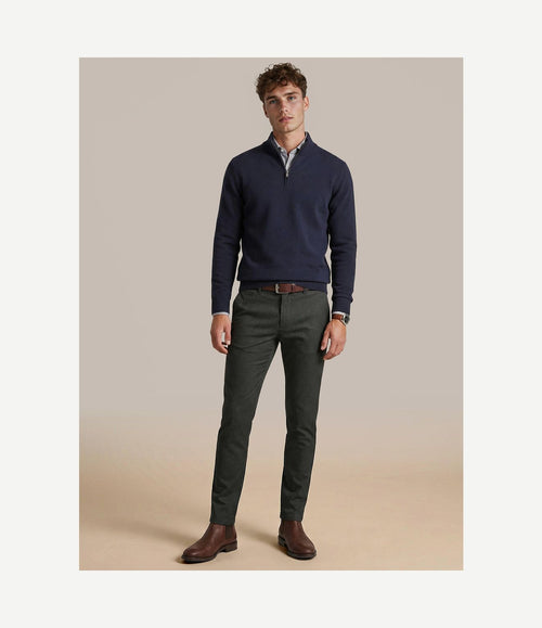 Broek Lennox melange antraciet
