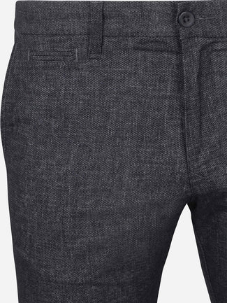 Mac broek Lennox melange donkerblauw