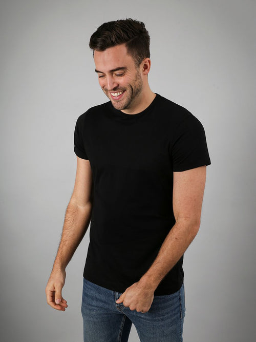 Ota t-shirt o-hals zwart (2-pack)