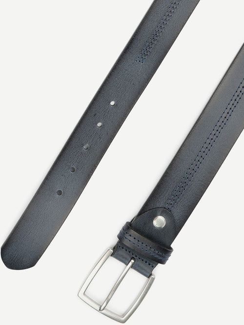 Riem leer donkerblauw