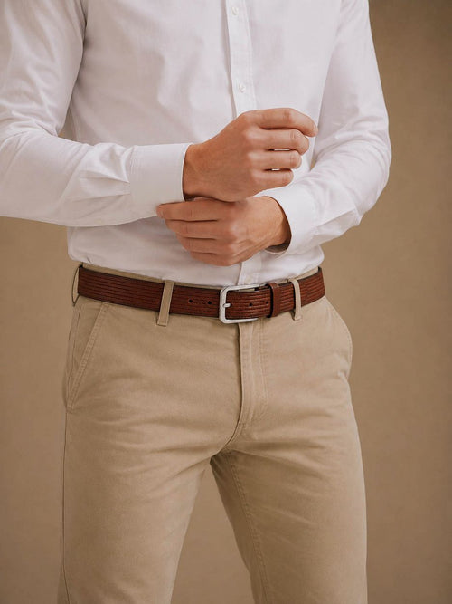 Riem structuur leer bruin