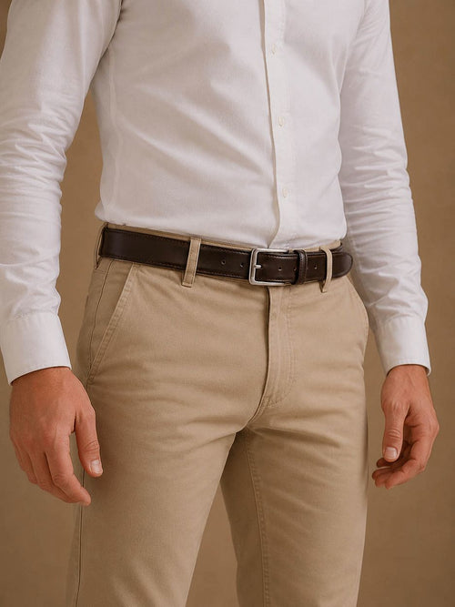 Riem donkerbruin leer 023