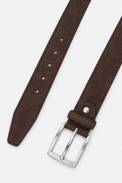 Riem suède leer bruin