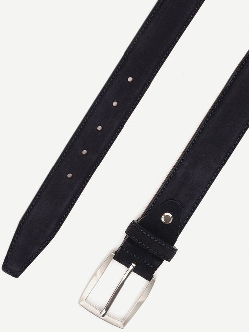 Riem suede donkerblauw