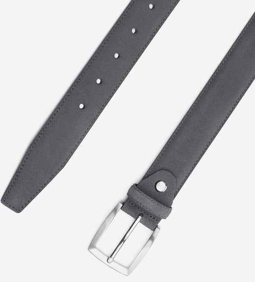 Suitable riem suède leer grijs