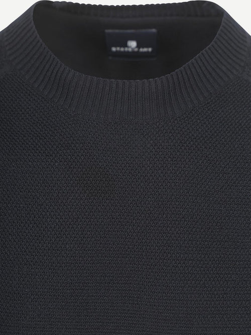 State of Art trui structure donkerblauw | Regular-fit