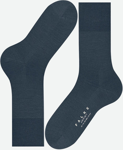Airport sok wol blend 6688 donkerblauw
