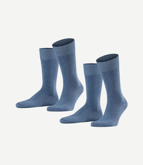 Happy sokken 2 paar blauw melange