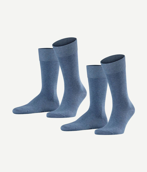 Happy sokken 2 paar blauw melange