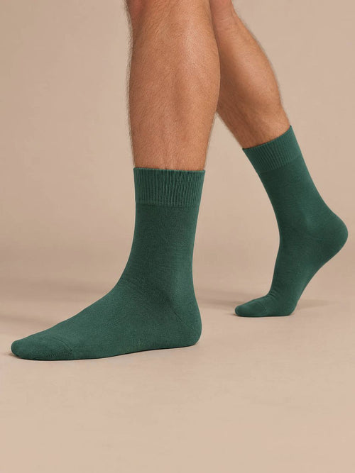 Happy sokken (2-pack) donkergroen