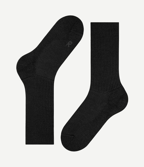 Walkie wandelsok wol blend zwart
