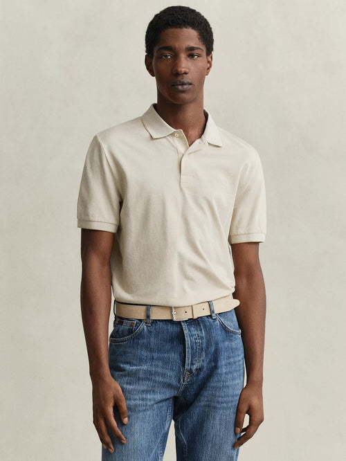 2tone piqué poloshirt ecru