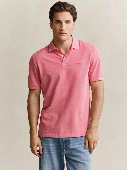 2tone piqué poloshirt rood