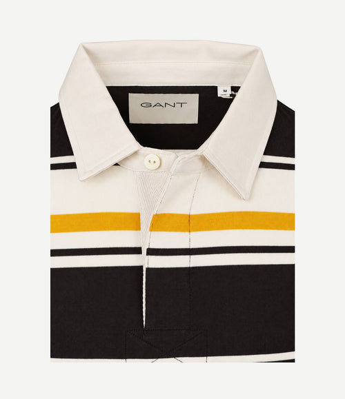 Rugger polo multi striped bruin geel