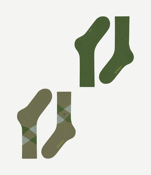Everyday mix sokken (2-pack) groen 7473