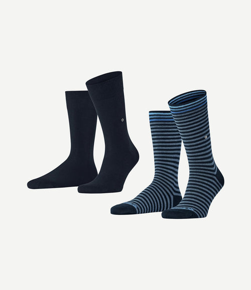 Everyday (2-pack) strepen donkerblauw