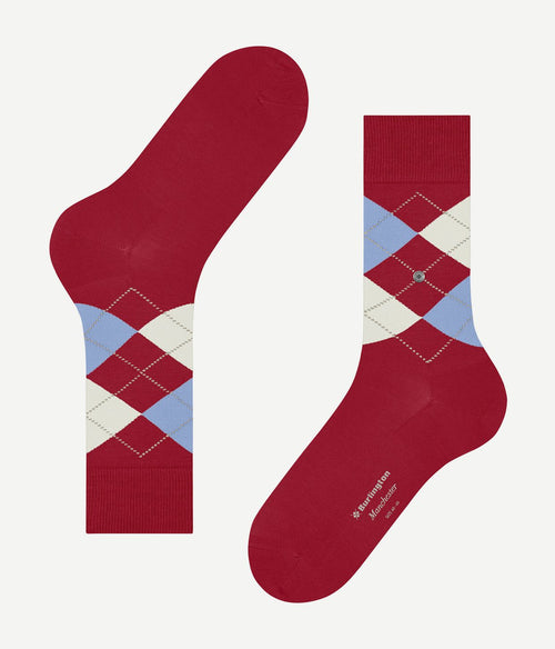Manchester sok ruit rood 8049