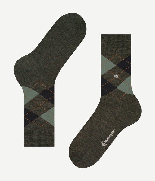 Burlington wol Edinburgh melange groen 7185