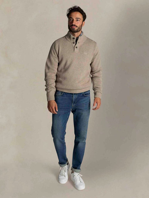 Pullover mocker adan warm beige