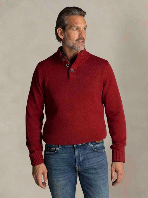 Pullover mocker adan cherry red