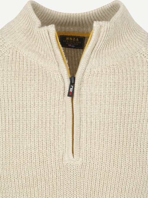 NZA halve rits trui drake warm beige | Regular-fit