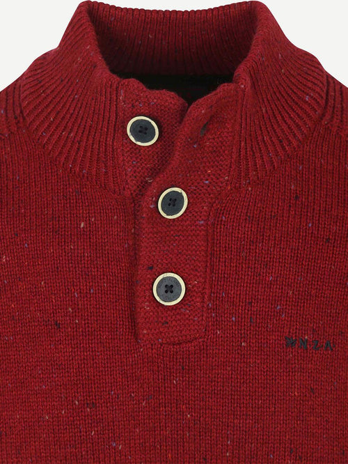 NZA pullover mocker conor melange cherry red | Regular-fit