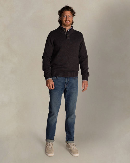 Pullover mocker adan antraciet