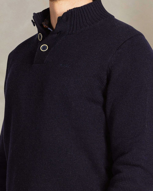 Pullover mocker adan donkerblauw